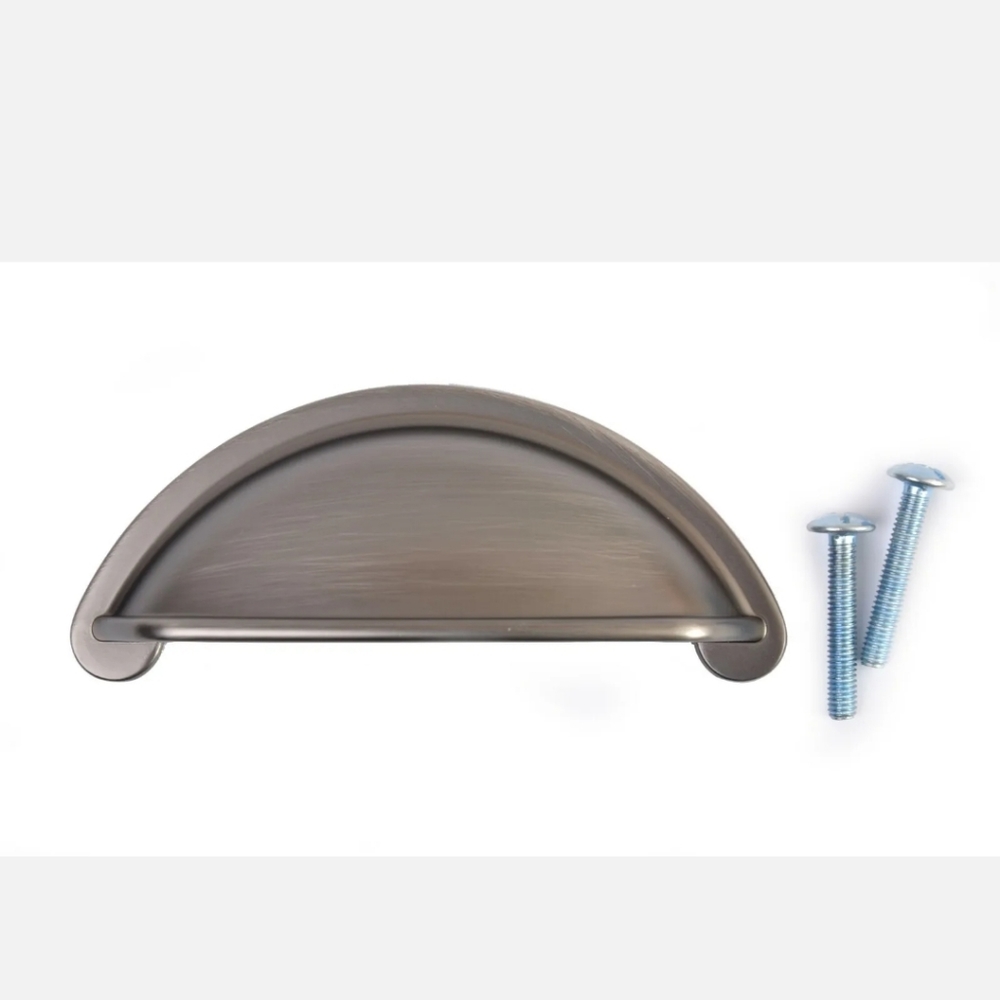Antique period cabinet door drawer Ariel cup handle brushed 9pcs (72)
